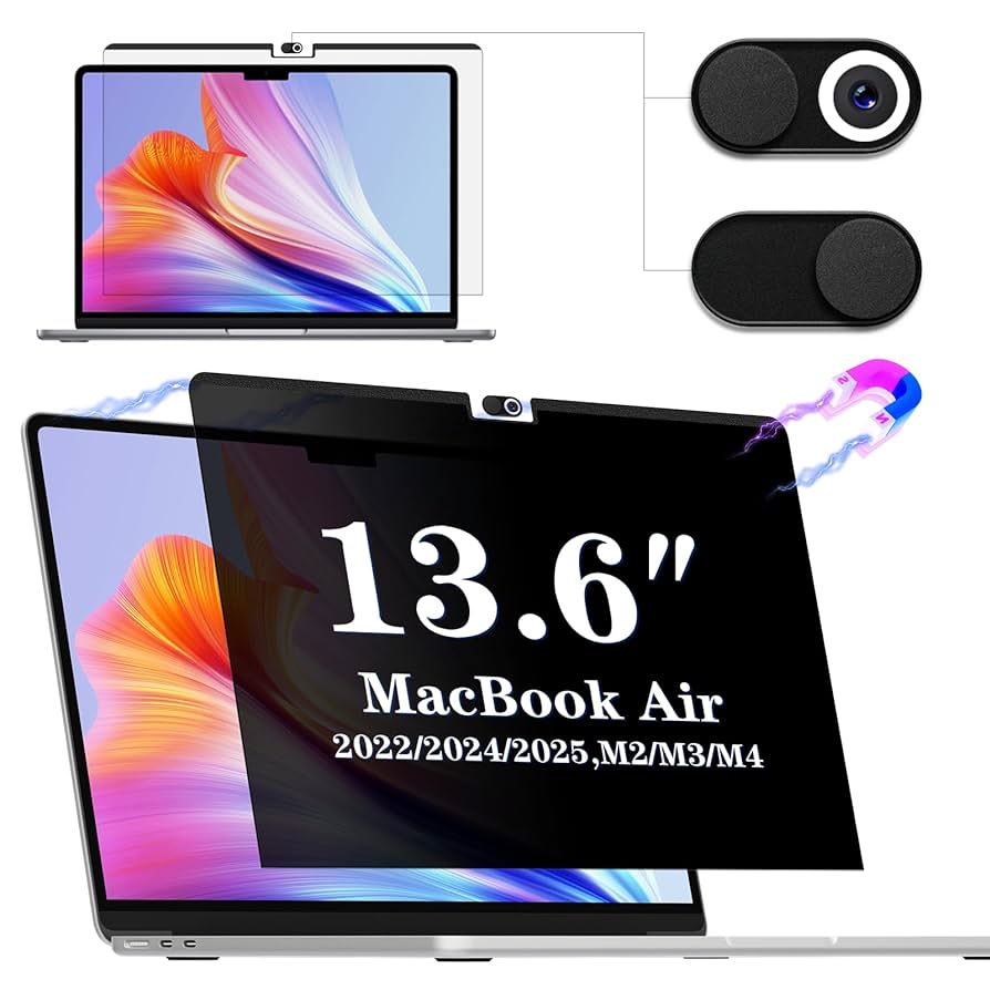 【美品】MacBook Air M2 16GB/256GB ＆覗き見防止セット Amazon | MacBook Air 15 2025 M4 /M3/M2 用 のぞき見防止 マグネット